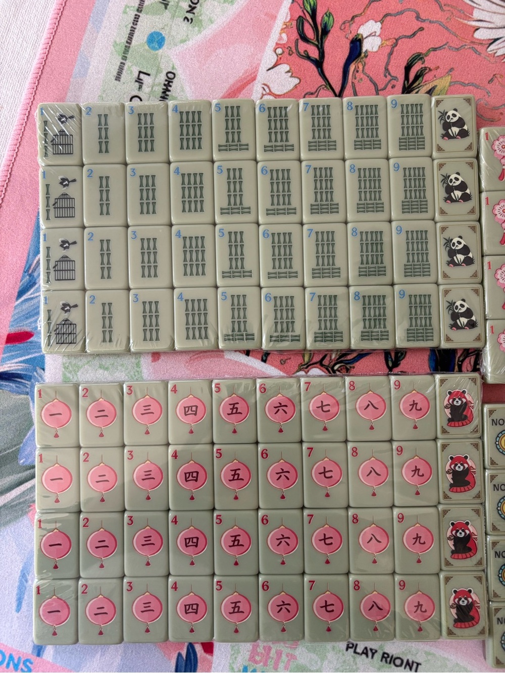 Mahjong Premium Tiles Cane Back
